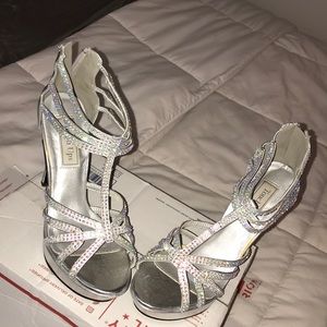 Silver Sparkly heels